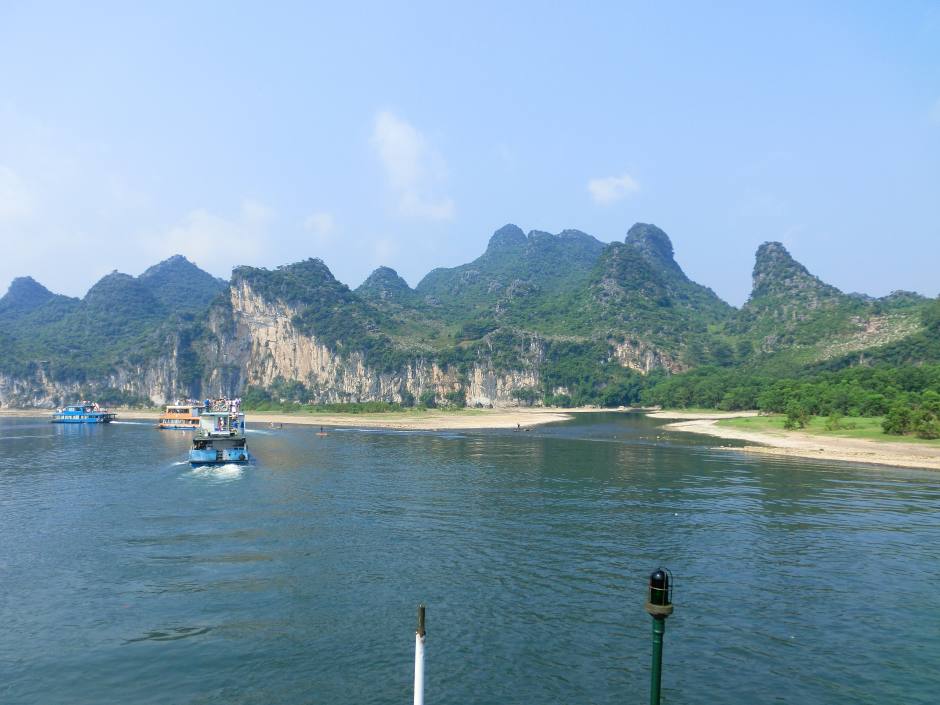 竹江码头望漓江童子拜观音浪石风光西游记中四大人物九马画山20元人民