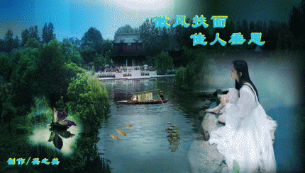 微风扶面佳人垂思