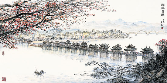 湘子桥绘画图片