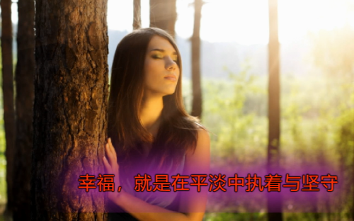 幸福，就是在平淡中执着与坚守