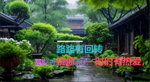 祝你——时时有热爱，路路有回转