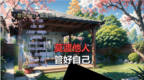 管好自己，莫渡他人